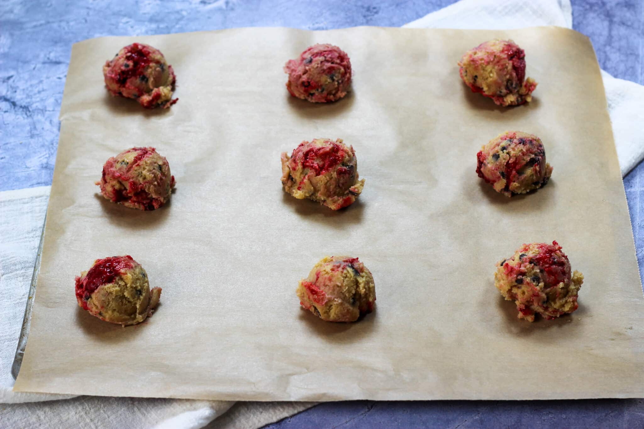Step-4 chocolate raspberry cookies