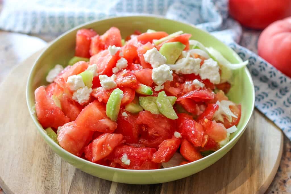 fresh tomato salad mixed salad