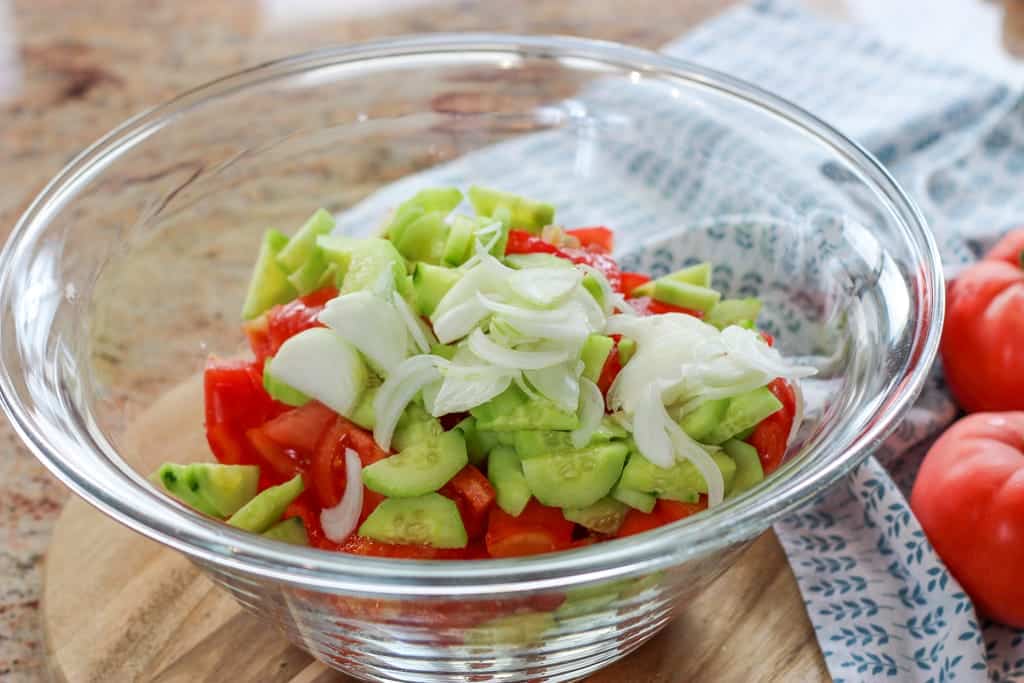 fresh tomato salad steps