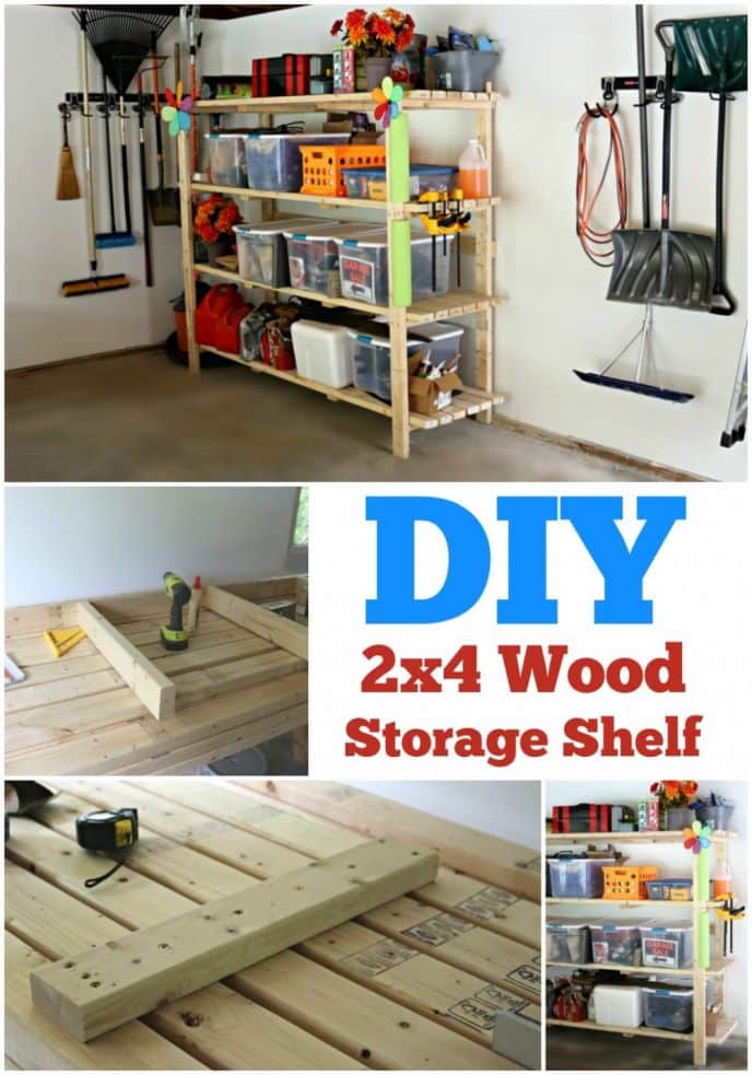 Diy 2 4 Garage Shelving Geek, Shelves Between Studs Garage Floor