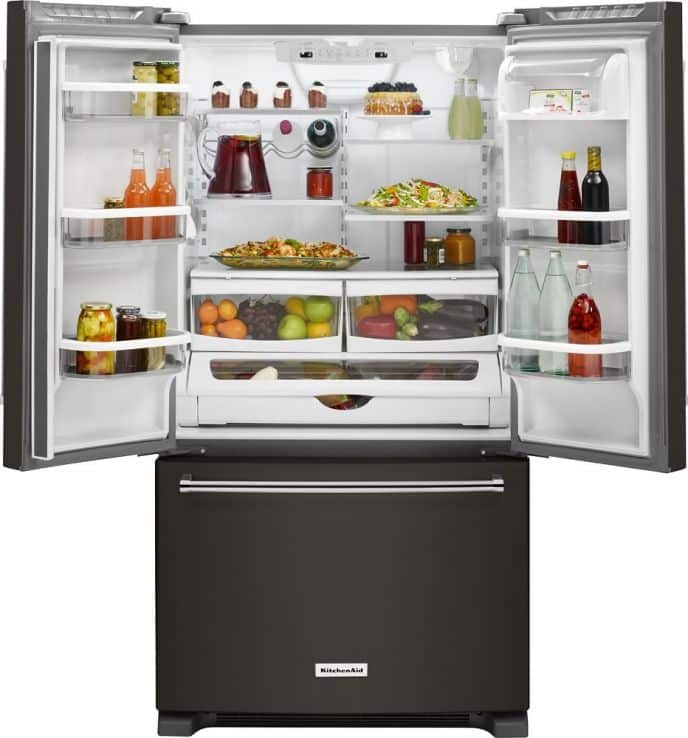 Black Stainless KitchenAid Refrigerator